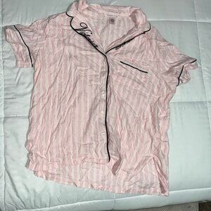 Victoria's Secret Pink and Gold Striped Top